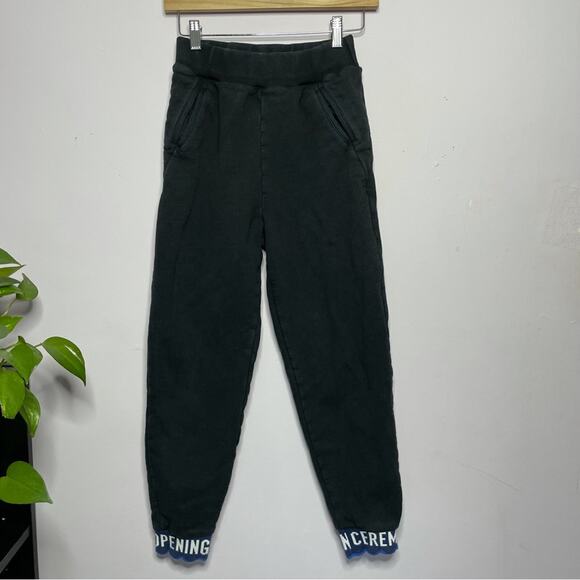 Opening Ceremony Womens Black Logo Scallop Sweatpants Joggers Pants Size XS - Picture 1 of 6
